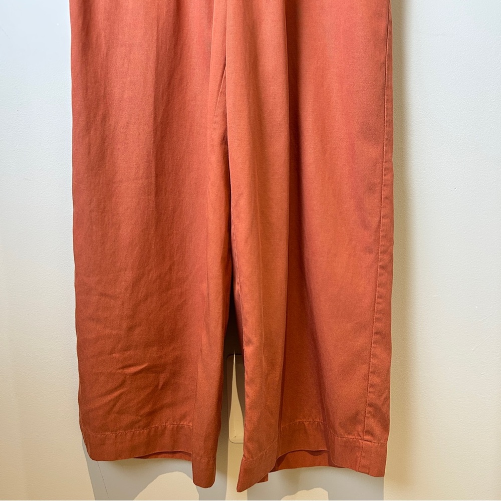 Marine Layer Baked Clay “Joni” Rust Jumpsuit - Button Front Drawstring Waist S - Picture 5 of 9